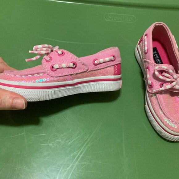 Sperry Top Sider Bahama JR. Pink Slip on Loafers, shoes with laces. Size 7M - Picture 7 of 9